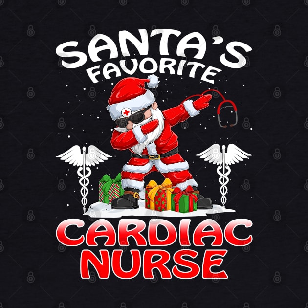 Santas Favorite Cardiac Nurse Christmas T Shirt by intelus